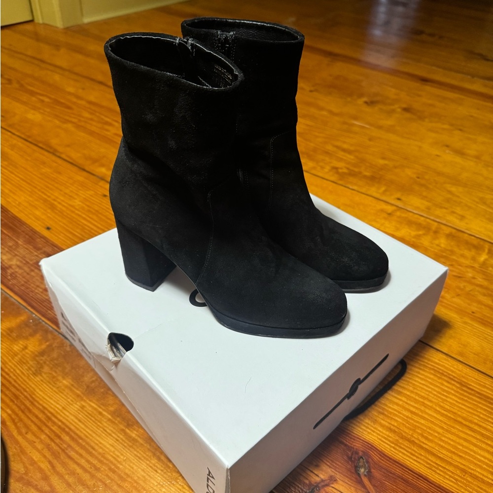 Aldo Oltina Black Heeled Boots